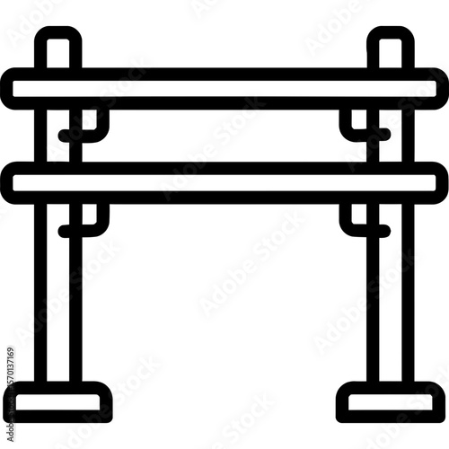 Dance barre outline icon vector