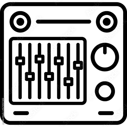Hardware vocoder outline icon vector