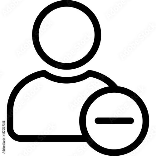 Do not disturb status outline icon vector