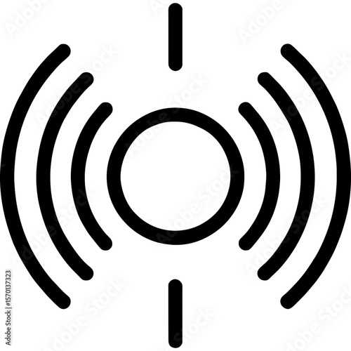 Blinking indicator outline icon vector