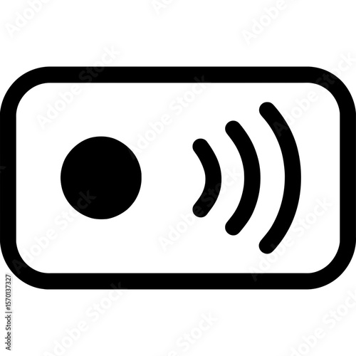 Live indicator outline icon vector