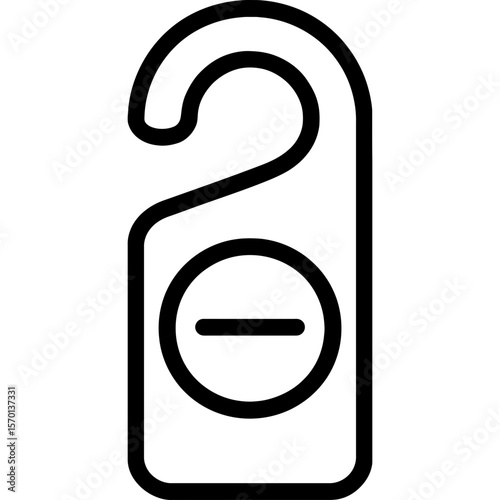 Do not disturb status outline icon vector