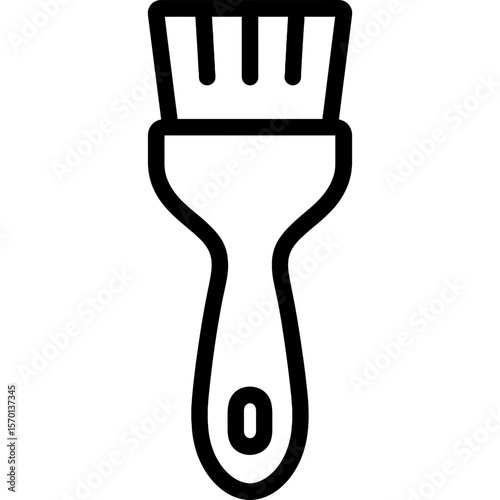 Basting brush outline icon vector