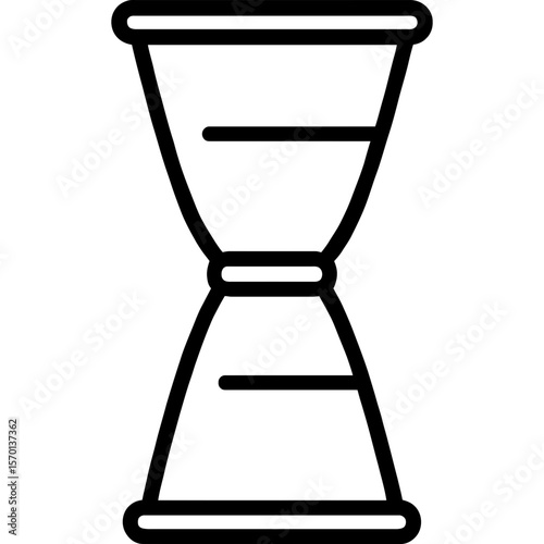 Bartending jigger measure outline icon vector