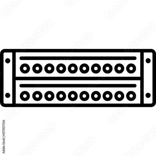 Patch bay outline icon vector