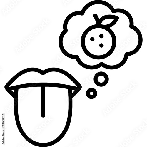 Taste memory outline icon vector