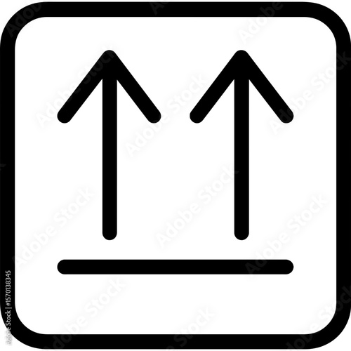 Way up orientation arrows outline icon vector