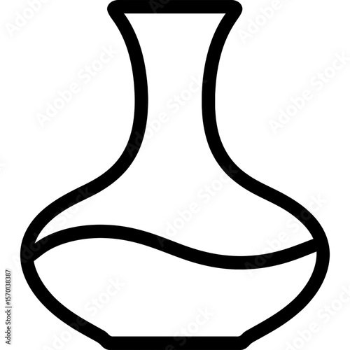 Wine decanter outline icon vector