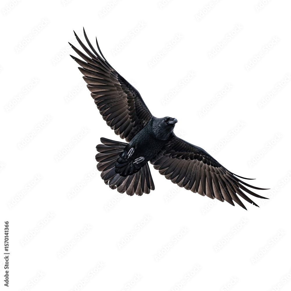 Fototapeta premium black vulture isolated on white background