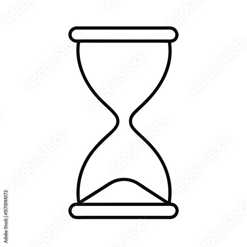 Hourglass timer sessions outline sketch Vector illustration