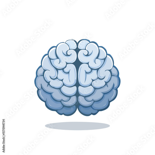 Cartoonish Brain Model on a Black Background Demonstrating Intelligence and Creative Ideas