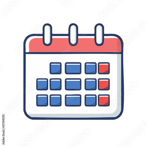Calendar Icon Illustration Planning Schedule Organization Events Appointments Reminders Dates and Times