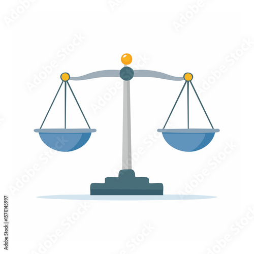 Symbolic illustration of a scales of justice for legal concept design elements and balance matters for business law firms