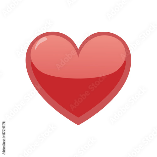 Red Heart Illustration Against Black Background Ideal for Romance and Love Themes Glossy Valentines Day Symbol Representing Affection and Passion