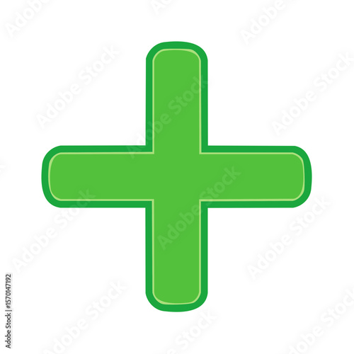 Green cross symbol graphic on black background health and wellness addition and growth sign