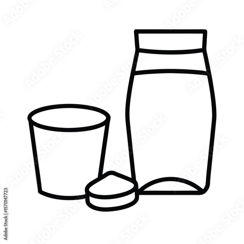 Oral rehydration salts ORS packet glass treatment Vector illustration