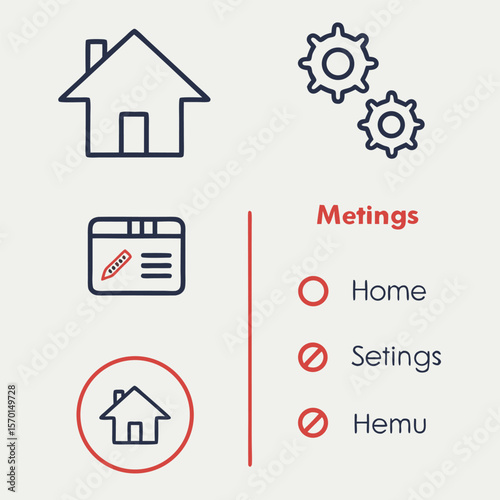Real estate icons depicting home, house, and building symbols for web design, business, and property concepts