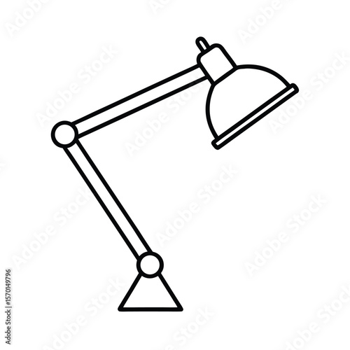 Surgical lamp adjustable arms clinical sketch Vector illustration