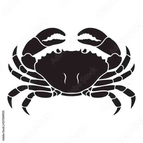 silhouette photo of crab on white background