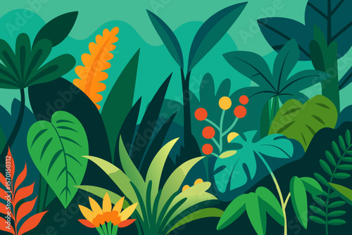 AI Generated Botanical Herbal Exotic Illustration