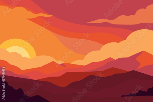 Digital Artwork Landscape Oil Painting of Nature
