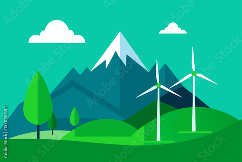 Environmental Energy Green Illustration Digital Art