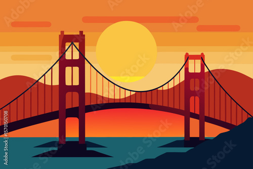 Golden Gate Bridge at Sunset
