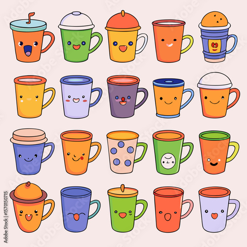 Adorable Kawaii Drink Cups Collection drinks cute