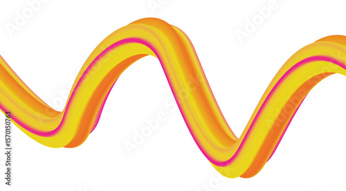 Blend 3D Flowing Gradient Yellow Design Background Stylized Art Vector Illustration