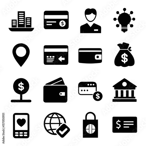 Financial Icons Collection finance banking