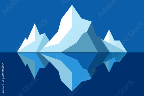 Majestic Iceberg Reflections in Arctic Waters