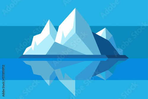 Majestic Iceberg Reflections in Arctic Waters