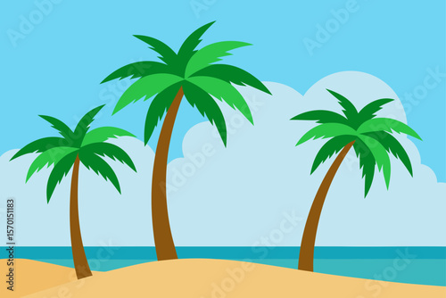 Palm Trees on the Beach