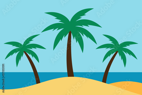 Palm Trees on the Beach