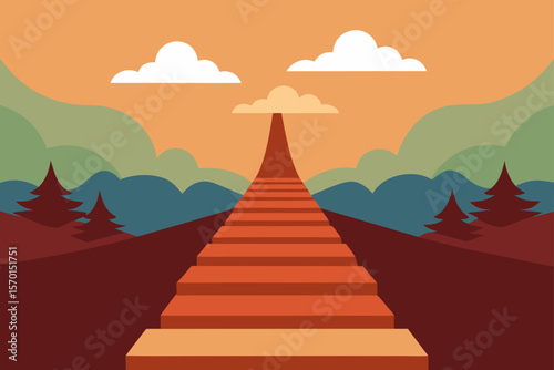 Serene Wooden Pathway A Journey to Tranquility