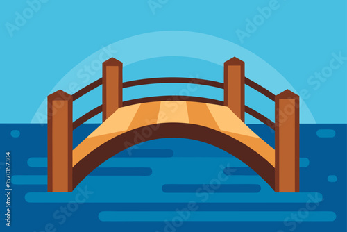 Wooden Bridge Over the Sea