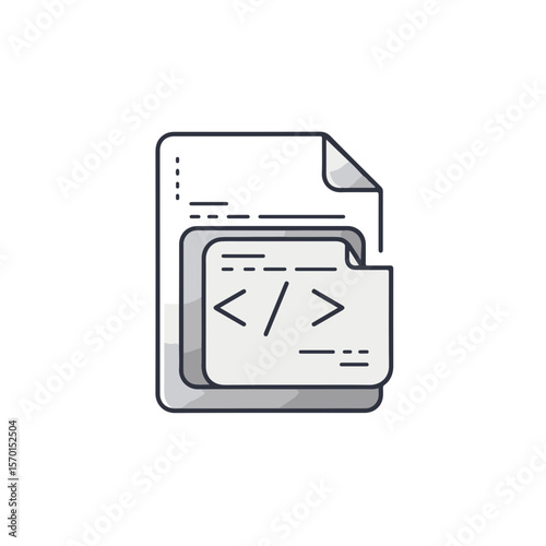 A code snippet icon. 