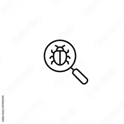 Magnifying glass inspect bug. 