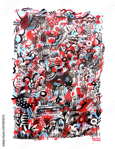 Wallpaper Mural Abstract Floral Garden Print Torontodigital.ca