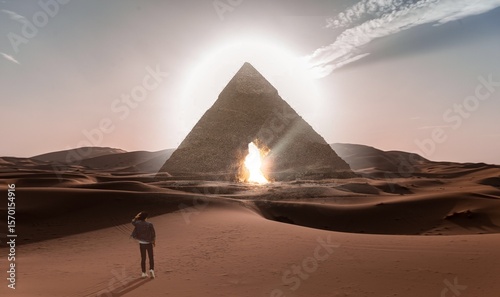 Surreal Pyramid Desert