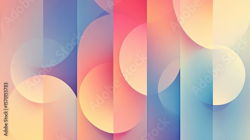 Minimal geometric pattern with subtle pastel gradients