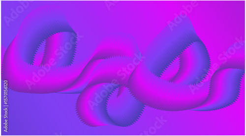 Abstract Wave Background Gradient Purple Design Stylized Lines Art Vector Illustration