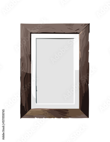 Modern standard picture frame mockup transparent PNG set bundle, isolated background. 