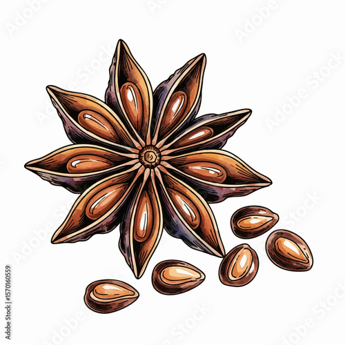 Star Anise Pod and Seeds