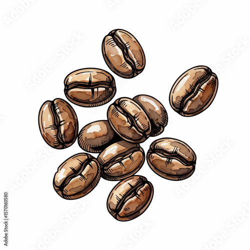 Scattered Coffee Beans