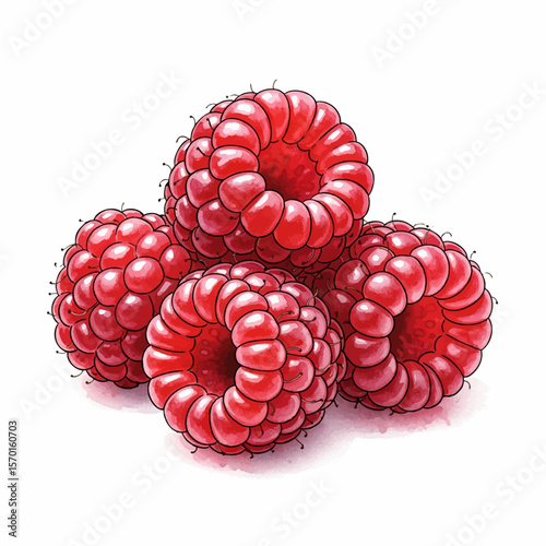 A Cluster of Raspberries