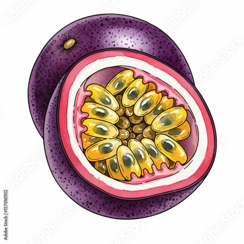 Halved Passion Fruit