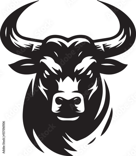 Furious Bull Head Mascot Icon
