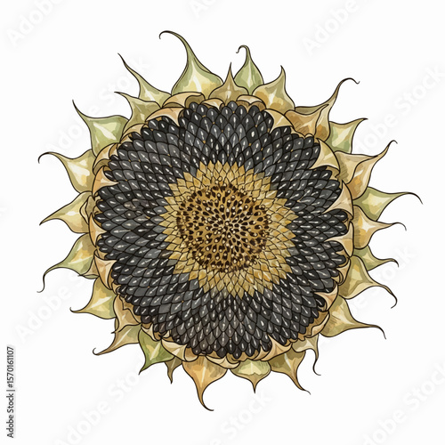 A Dried Sunflower Head