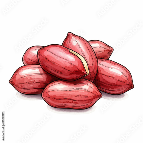 Raw Red-Skinned Peanuts